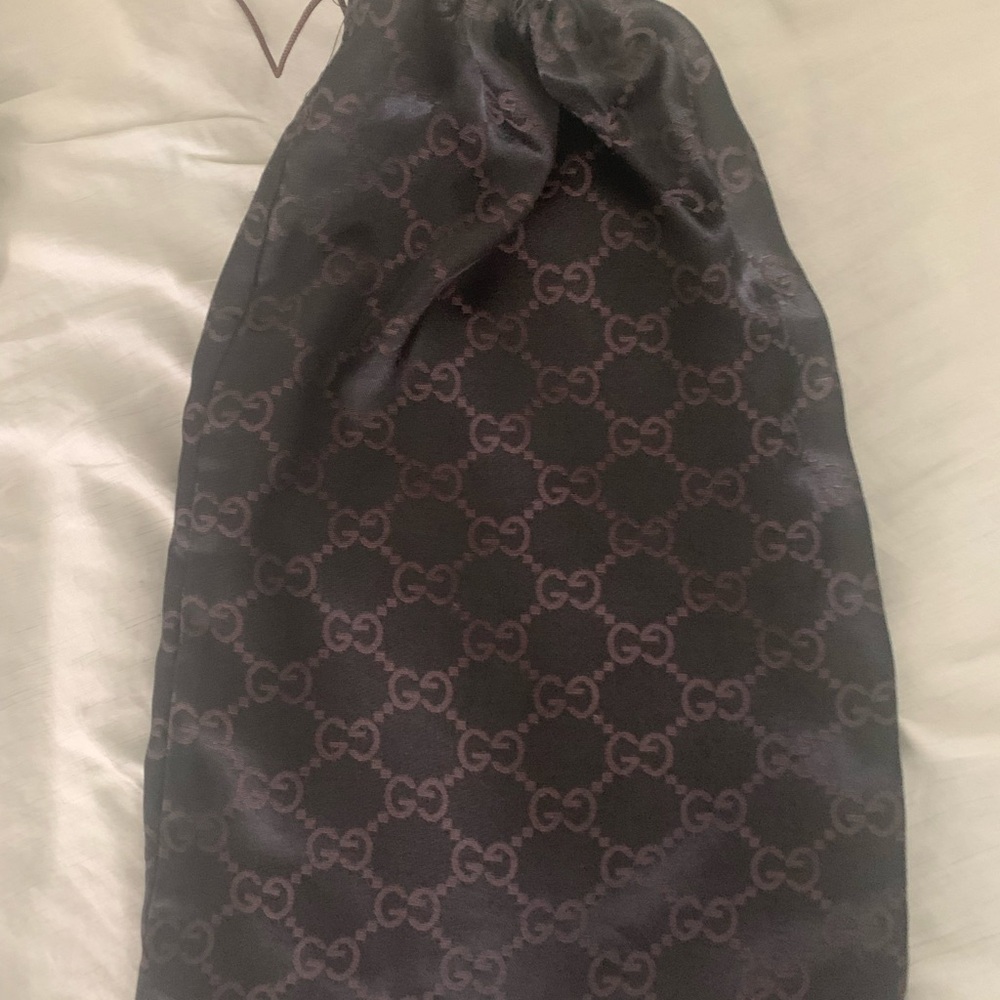 Gucci Dark Brown and Black Monogram Pouch